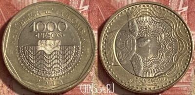 Колумбия 1000 песо 2014 года, KM# 299, 473r-050