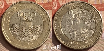 Колумбия 1000 песо 2015 года, KM# 299, 431q-112