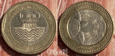 Колумбия 1000 песо 2015 года, KM# 299, 499р-072