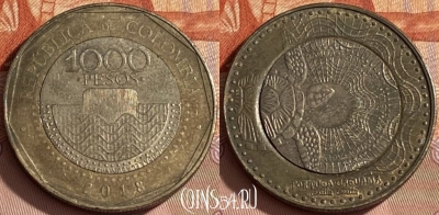Колумбия 1000 песо 2018 года, KM# 299, 461r-327 ♛