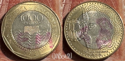 Колумбия 1000 песо 2022 года, KM# 299, 176s-036 ♛