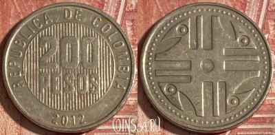 Колумбия 200 песо 2012 года, KM# 287, 339r-104