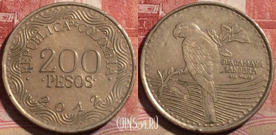 Колумбия 200 песо 2012 года, KM# 297, 214-092