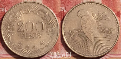 Колумбия 200 песо 2014 года, KM# 297, 226-134