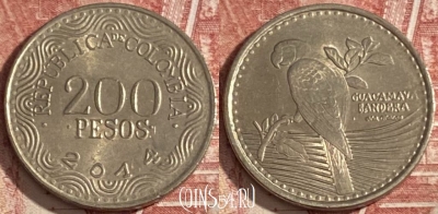 Колумбия 200 песо 2014 года, KM# 297, 350r-137