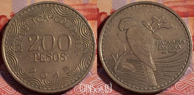 Колумбия 200 песо 2015 года, KM# 297, 082b-137