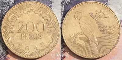 Колумбия 200 песо 2015 года, KM# 297, 171-019