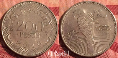 Колумбия 200 песо 2016 года, KM# 297, 278i-055