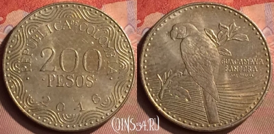 Колумбия 200 песо 2016 года, KM# 297, 413-011