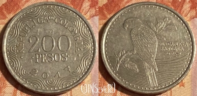 Колумбия 200 песо 2017 года, KM# 297, 284r-080