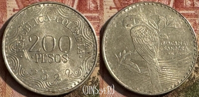 Колумбия 200 песо 2022 года, KM# 297, 211s-117
