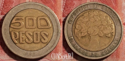 Колумбия 500 песо 1995 года, KM# 286, 231-047