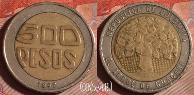 Колумбия 500 песо 1997 года, KM# 286, 082f-055