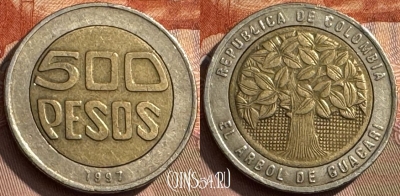 Колумбия 500 песо 1997 года, KM# 286, 308s-115