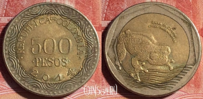 Колумбия 500 песо 2014 года, KM# 298, 130c-051