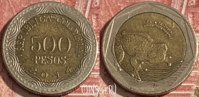 Колумбия 500 песо 2014 года, KM# 298, 269r-068