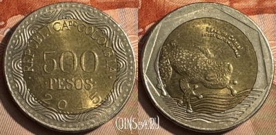 Колумбия 500 песо 2015 года, KM# 298, 206s-015 ♛