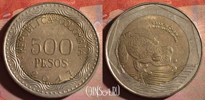 Колумбия 500 песо 2017 года, KM# 298, 129f-140