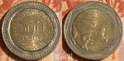 Колумбия 500 песо 2019 года, KM# 298, 282r-083