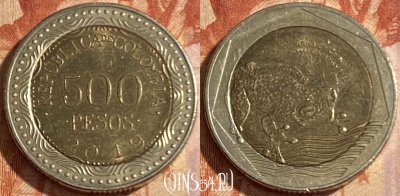 Колумбия 500 песо 2019 года, KM# 298, 408r-019