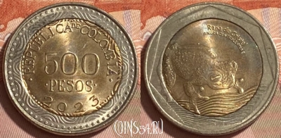 Колумбия 500 песо 2023 года, KM# 298, 216r-064 ♛
