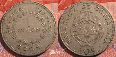 Коста-Рика 1 колон 1976 года, KM# 186.4, a065-044