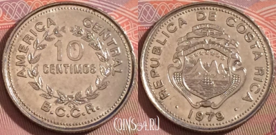 Коста-Рика 10 сентимо 1979 года, KM# 185.2b, 107b-120