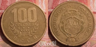 Коста-Рика 100 колонов 1995 года, KM# 230, 282k-130