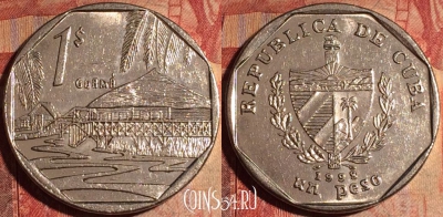 Куба 1 песо 1998 года, KM# 579, 168a-025