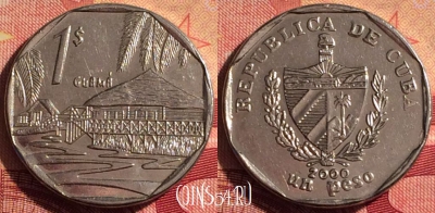 Куба 1 песо 2000 года, KM# 579, 217i-117