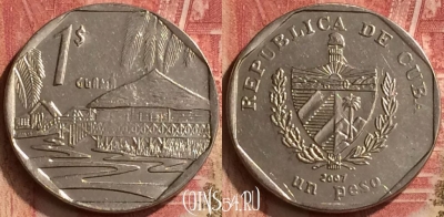 Куба 1 песо 2007 года, KM# 579, 054n-036