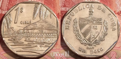 Куба 1 песо 2007 года, KM# 579, 205-102