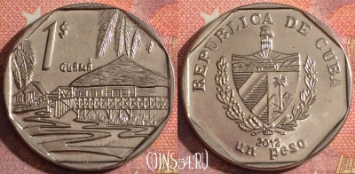 Куба 1 песо 2012 года, KM# 579, 357-012