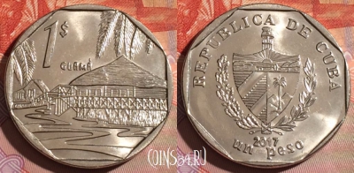 Куба 1 песо 2017 года, KM# 579, 267c-042