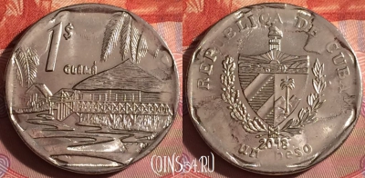 Куба 1 песо 2018 года, KM# 579, 237f-107