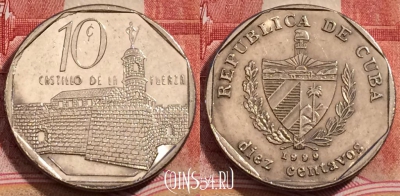 Куба 10 сентаво 1999 года, KM# 576, 226-088