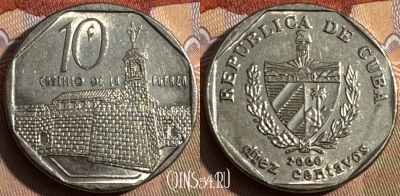 Куба 10 сентаво 2000 года, KM# 576, s424s-016