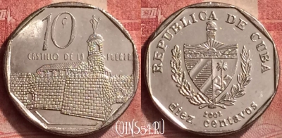 Куба 10 сентаво 2002 года, KM# 576, 054l-039