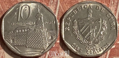 Куба 10 сентаво 2008 года, KM# 576, 145r-048