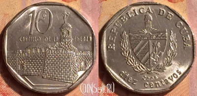 Куба 10 сентаво 2008 года, KM# 576, 420-064