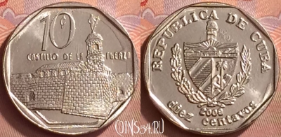 Куба 10 сентаво 2009 года, KM# 576, 058l-124