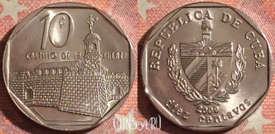 Куба 10 сентаво 2009 года, KM# 576, 118i-025