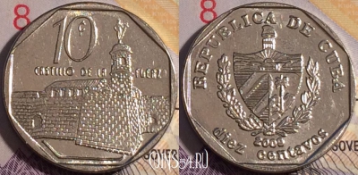 Куба 10 сентаво 2009 года, KM# 576, 179a-118