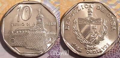 Куба 10 сентаво 2009 года, KM# 576, 195-001