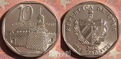 Куба 10 сентаво 2009 года, KM# 576, 197i-077