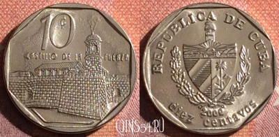 Куба 10 сентаво 2009 года, KM# 576, 343-124
