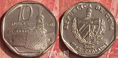 Куба 10 сентаво 2009 года, KM# 576, 344n-002