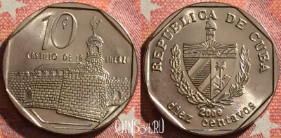 Куба 10 сентаво 2009 года, KM# 576, 346-085