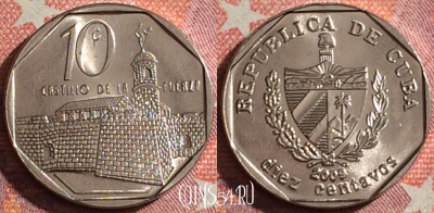Куба 10 сентаво 2009 года, KM# 576, 356-059