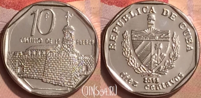 Куба 10 сентаво 2013 года, KM# 576, 444-085